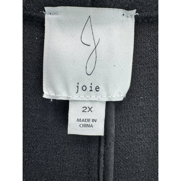 Joie Women's Black Midi Blazer Vest Open Size 2X Pockets Plus - Picture 7 of 11